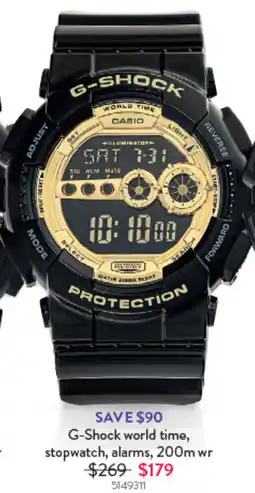 Goldmark G-Shock world time, stopwatch, alarms, 200m wr offer