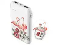 BIG W Tonic Flamingo 5000 mAh Power banks and Ring Grip Bundle - White offer