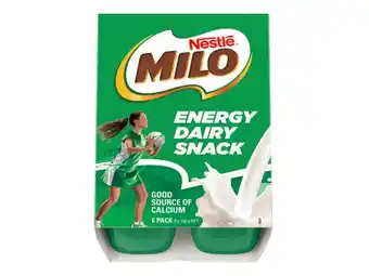 Foodland Nestlé milo energy dairy snack 6 x 150g offer