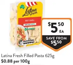Foodworks Latina Fresh Filled Pasta offer