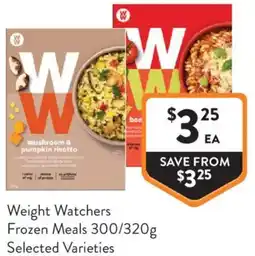 Foodworks Weight Watchers Frozen Meals offer