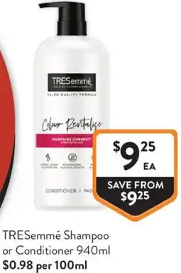 Foodworks TRESemmé Shampoo or Conditioner offer