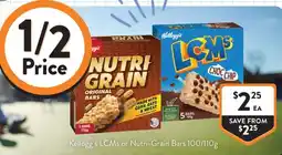 Foodworks Kellogg's LCMs or Nutri-Grain Bars offer