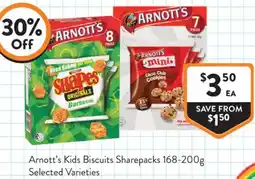 Foodworks Arnott's Kids Biscuits Sharepacks offer