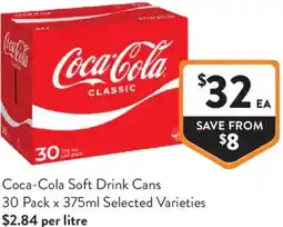 Foodworks Coca-Cola Soft Drink Cans offer