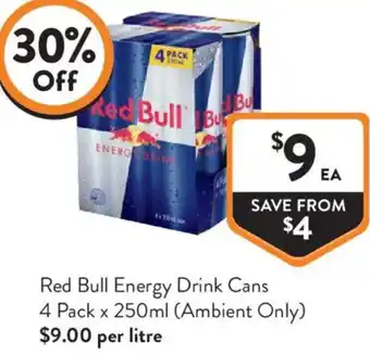 Foodworks Red Bull Energy Drink Cans offer
