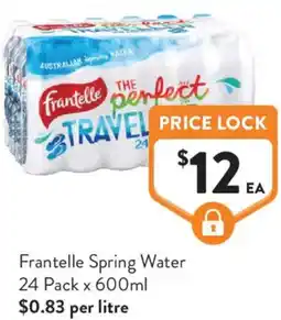 Foodworks Frantelle Spring Water offer