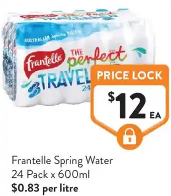 Foodworks Frantelle Spring Water offer