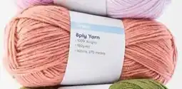 Kmart 8 Ply Acrylic Yarn Clay offer