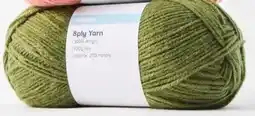 Kmart 8 Ply Acrylic Yarn Fern Green offer