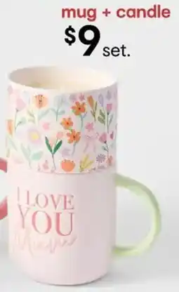 Kmart Mothers Day Candle and Mug offer