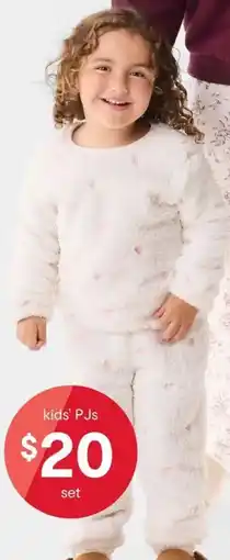 Kmart Embroidery Fluffy Pyjama Set offer