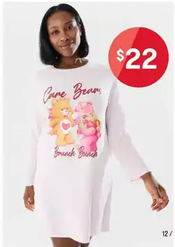 Kmart Care Bears License Long Sleeves Super Soft Nightie offer