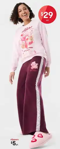 Kmart Care Bears License Sweat Top and Waffle Pants Pyjama Set offer
