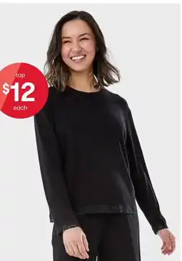 Kmart Rib Lace Trim Top offer