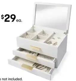 Kmart 4 Tier White Jewellery Box offer