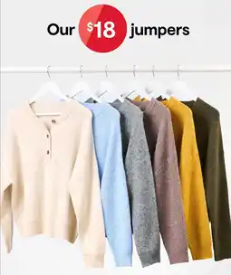 Kmart Quarter Button Jumper offer