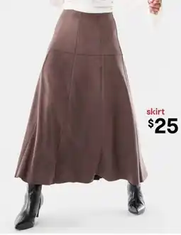Kmart Suedette A line Maxi Skirt offer