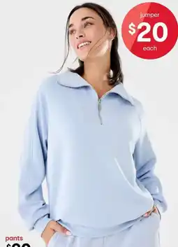 Kmart Active Womens Soft Modal Quarter Zip Jumper offer