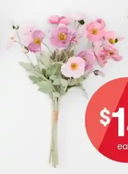 Kmart Artificial Pastel Poppies Bunch offer