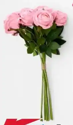 Kmart Artificial Pastel Pink Roses Bunch offer