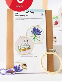 Kmart Diy embroidery kit swan and lavender offer