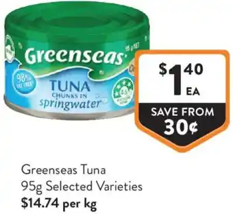 Foodworks Greenseas Tuna offer