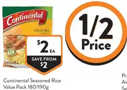 Foodworks Continental Seasoned Rice offer