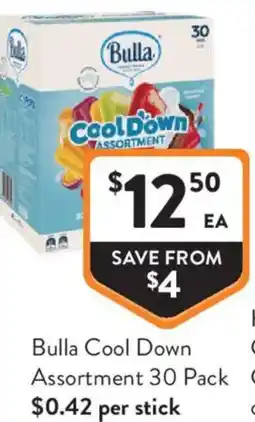 Foodworks Bulla Cool Down Assortment offer