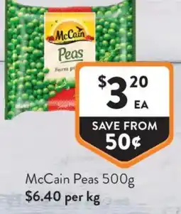 Foodworks McCain Peas offer