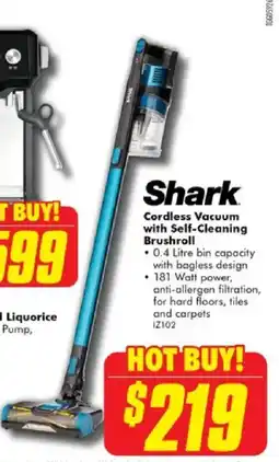 The Good Guys Shark Cordless Vacuum with Self-Cleaning Brushroll offer