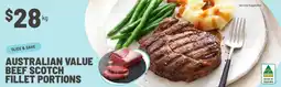 IGA Australian value beef scotch fillet portions offer