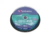 Officeworks Verbatim DVD-RW 4.7GB 4x Spindle 10 Pack offer