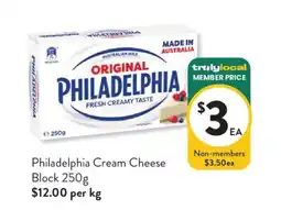 Foodworks ORIGINAL PHILADELPHIA FRESH CREAMY TASTE offer