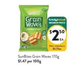 Foodworks SunBites Grain Waves offer