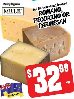 Farmer Jack's Romano, pecorino or parmesan offer