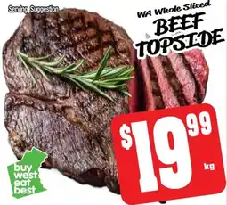 Farmer Jack's Wa whole sliced beef topside offer