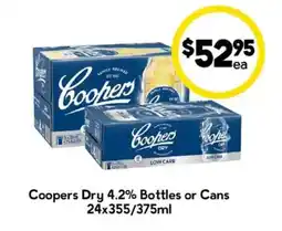 Drakes Coopers Dry 4.2% Bottles or Cans offer