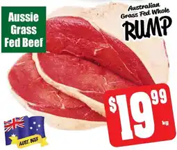 Farmer Jack's Australian grass fed whole rump offer