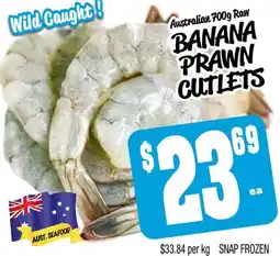 Farmer Jack's Australian raw banana prawn cutlets offer