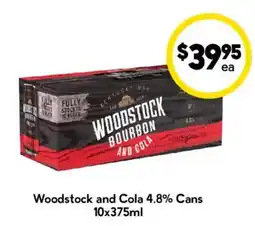 Drakes Woodstock and Cola 4.8% Cans offer