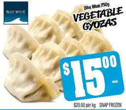 Farmer Jack's Blue wave vegetable gyozas offer