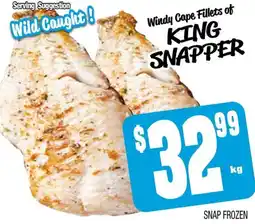 Farmer Jack's Windy cape fillets of king snapper offer