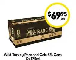 Drakes Wild Turkey Rare and Cola 8% Cans offer