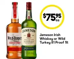Drakes Jameson Irish Whiskey or Wild Turkey 81 Proof offer