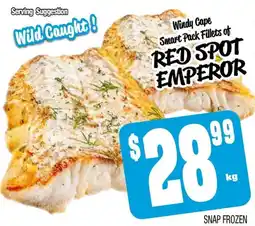 Farmer Jack's Windy cape smart pack fillets of red spot emperor offer