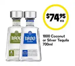 Drakes 1800 Coconut or Silver Tequila 700ml offer