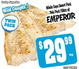 Farmer Jack's Windy cape smart pack twin pack fillets of emperor offer