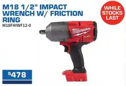 Burson Auto Parts M18 1/2 impact wrench w friction ring offer