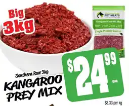 Farmer Jack's Southern raw kangaroo prey mix offer